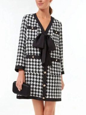 Pomander Place Coco Dress Tweed Bow Sz M NWOT